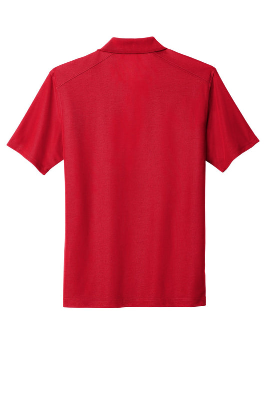 Rear View of Apple Red Port Authority EZPerformance Pique Polo. K600