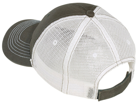 Rear View of Army/White District Mesh Back Cap. DT607