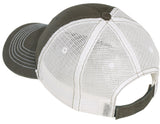 Rear View of Army/White District Mesh Back Cap. DT607