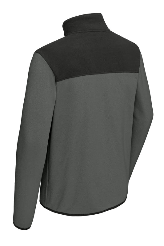 Rear View of AsGy/TNFBk The North Face Glacier 1/4-Zip Fleece NF0A7V4L