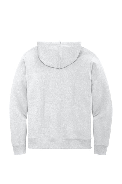 Rear View of Ash District Re-Fleece Full-Zip Hoodie DT8102