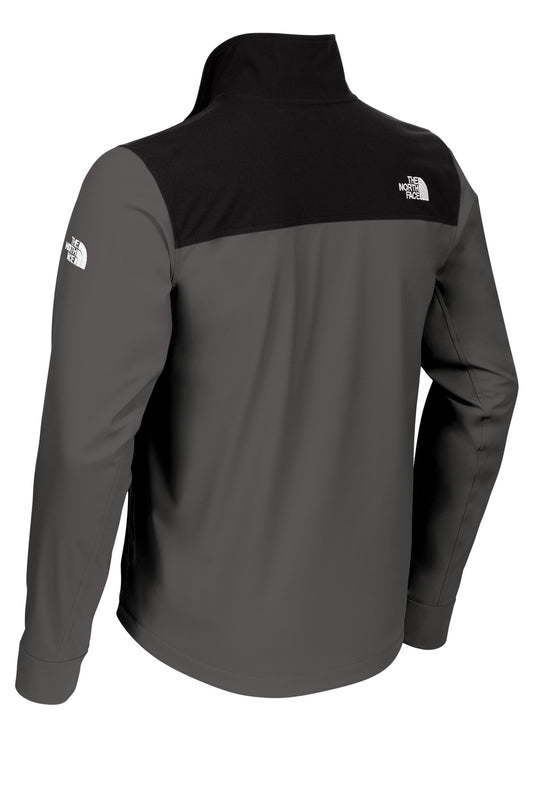 Rear View of Asphalt Grey The North Face Castle Rock Soft Shell Jacket. NF0A552Z