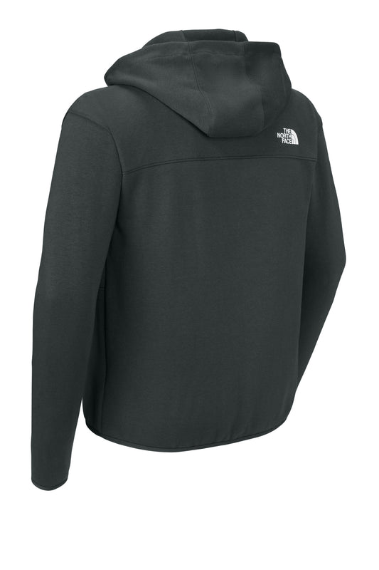 Rear View of AsphaltGry The North Face Double-Knit Full-Zip Hoodie NF0A8BUS