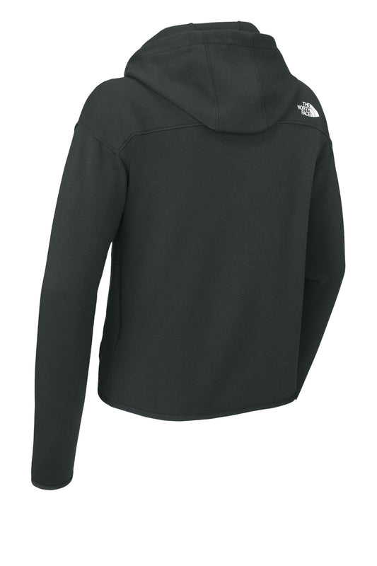 Rear View of AsphaltGry The North Face Women's Double-Knit Full-Zip Hoodie NF0A8BUT