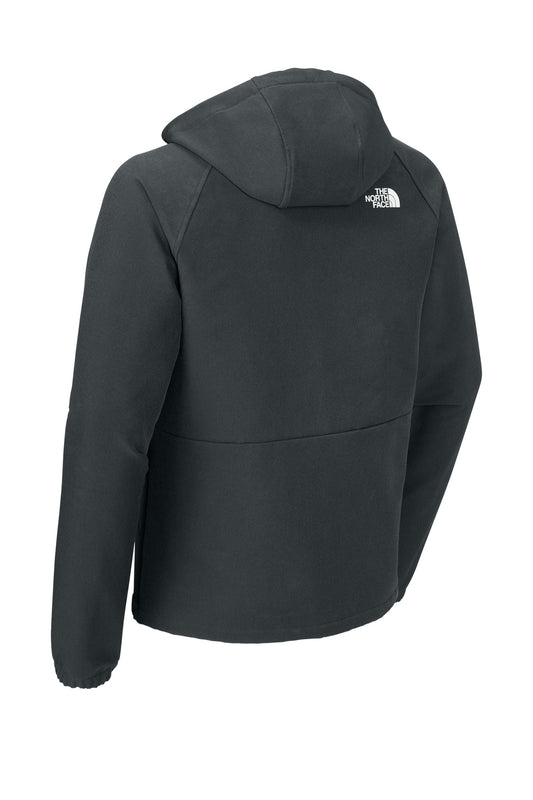 Rear View of AsphGyDkH The North Face Barr Lake Hooded Soft Shell Jacket NF0A8BUF