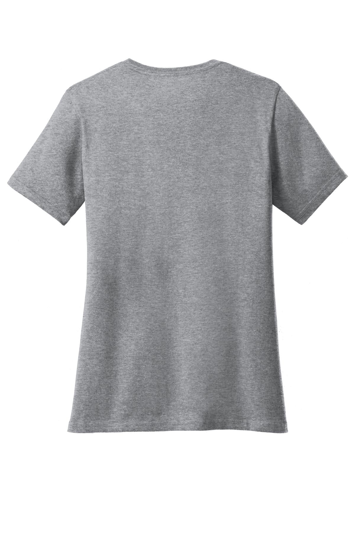 Rear View of Athl Heather Port & Company Women's Core Cotton Tee. LPC54