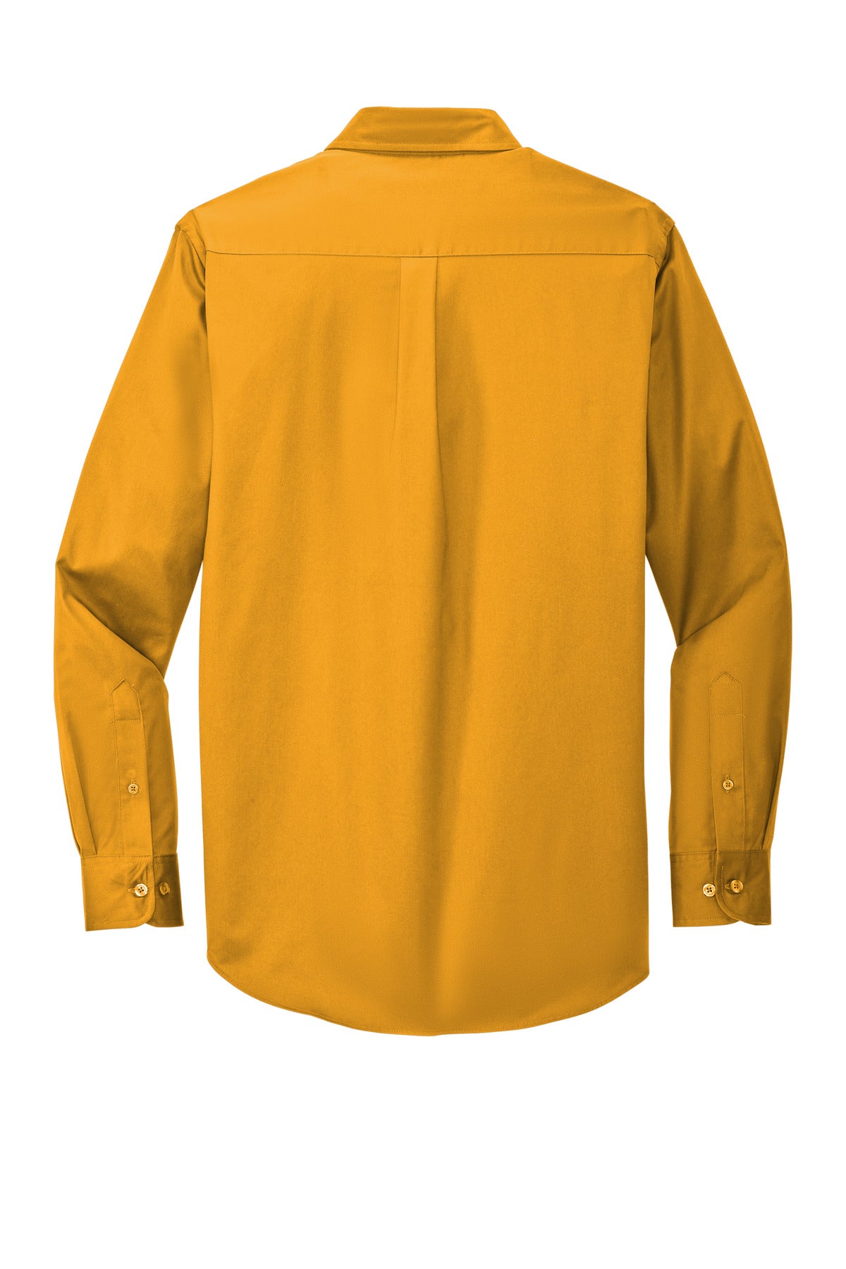 Rear View of Athletic Gold Port Authority Extended Size Long Sleeve Easy Care Shirt S608ES