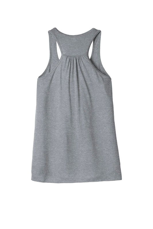 Rear View of Athletic Ht BELLA+CANVAS Women's Flowy Racerback Tank. BC8800