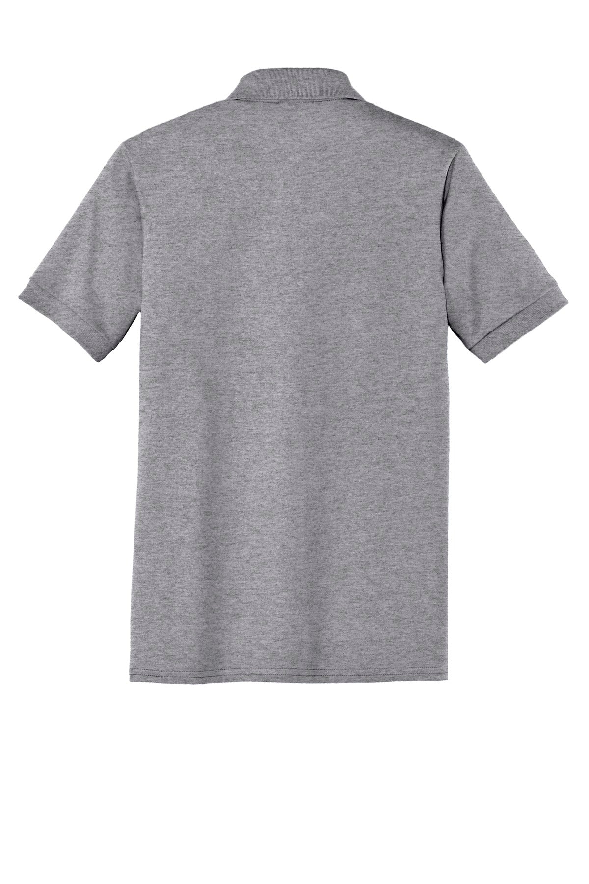 Rear View of Athletic Hthr Port & Company Core Blend Jersey Knit Pocket Polo. KP55P