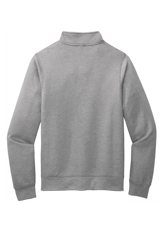 Rear View of Athletic Hthr Port & Company Core Fleece Cadet Full-Zip Sweatshirt PC78FZ