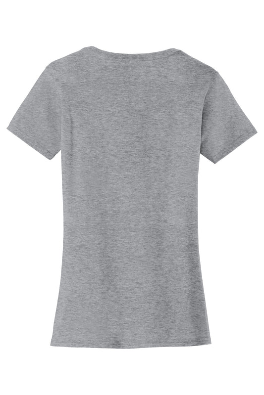 Rear View of Athletic Hthr Port & Company Women's Fan Favorite Tee. LPC450