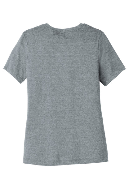 Rear View of AthlGreyTB BELLA+CANVAS Women's Relaxed Triblend Tee BC6413