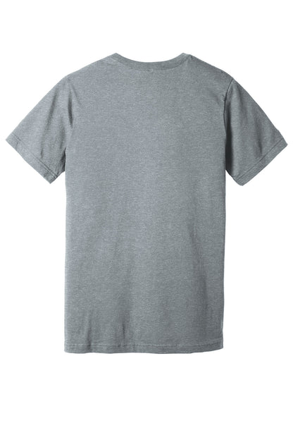 Rear View of AthlHthr BELLA+CANVAS Unisex Heather CVC V-Neck Tee BC3005CVC