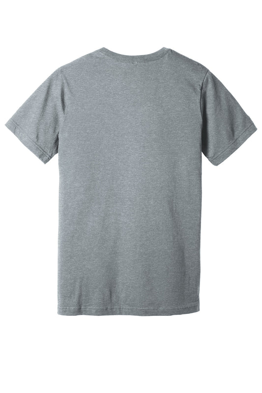 Rear View of AthlHthr BELLA+CANVAS Unisex Heather CVC V-Neck Tee BC3005CVC