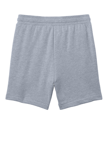 Rear View of AthlHthr BELLA+CANVAS Unisex Sponge Fleece Sweatshort BC3724