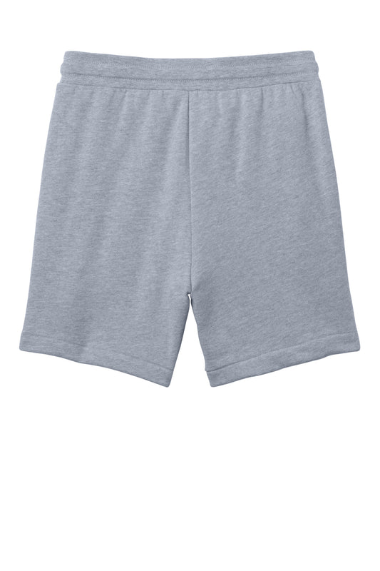 Rear View of AthlHthr BELLA+CANVAS Unisex Sponge Fleece Sweatshort BC3724