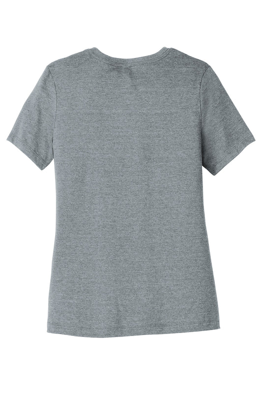 Rear View of AthlHthr BELLA+CANVAS Women's Relaxed CVC Tee BC6400CVC