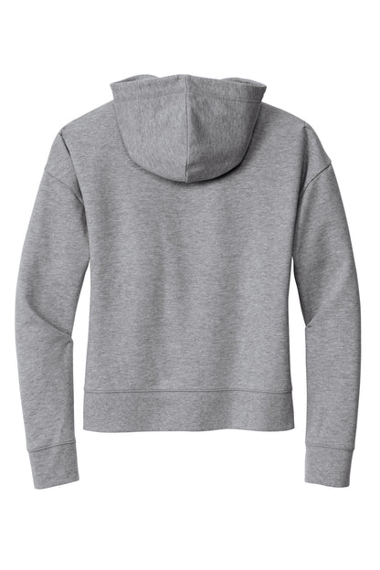 Rear View of AthlHthr New Era Women's Comeback Fleece Pullover Hoodie LNEA550