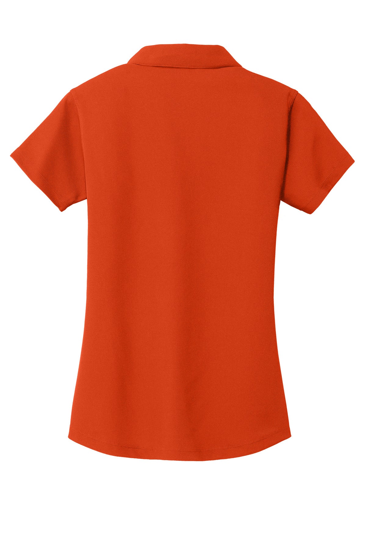 Rear View of Autumn Orange Port Authority Women's Dry Zone Grid Polo. L572