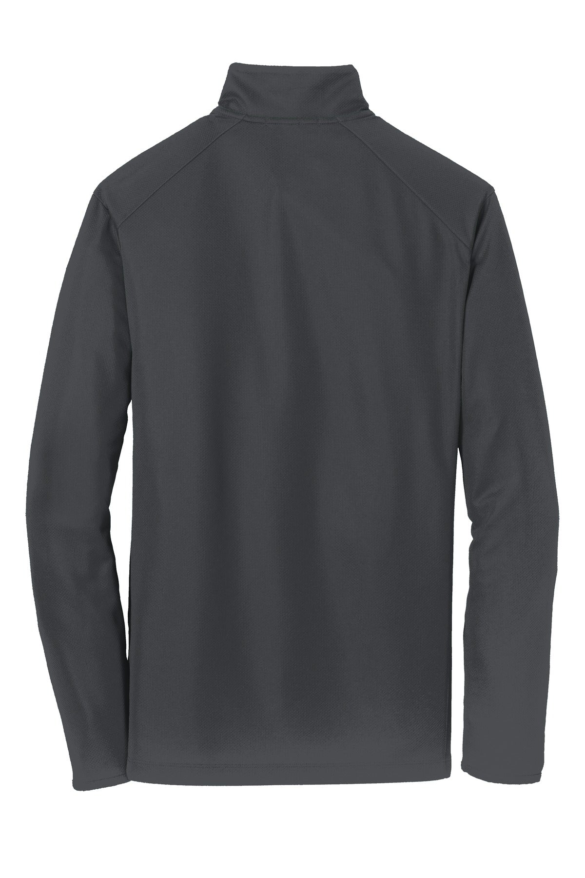 Rear View of Battleship Gry Port Authority Pinpoint Mesh 1/2-Zip. K806