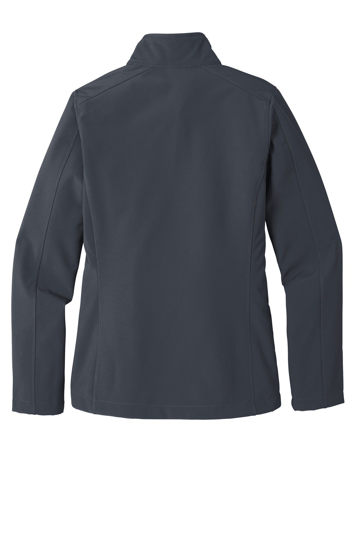 Rear View of Battleship Gry Port Authority Women's Core Soft Shell Jacket. L317