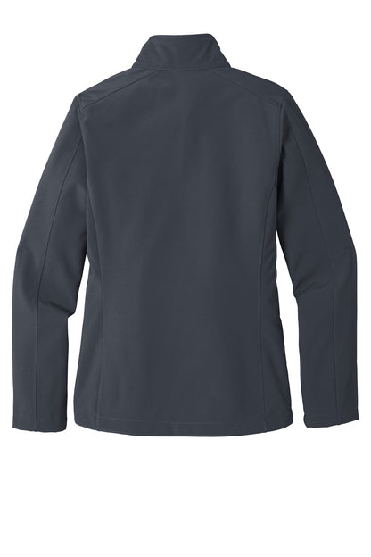 Rear View of Battleship Gry Port Authority Women's Core Soft Shell Jacket. L317