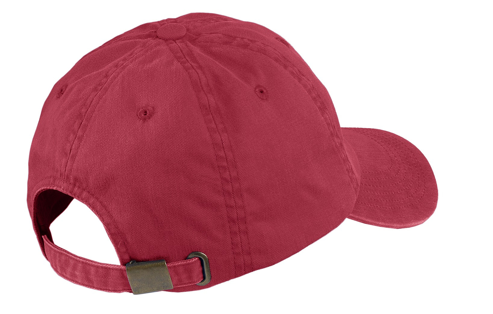 Rear View of Berry Port Authority Garment-Washed Cap. PWU