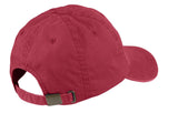 Rear View of Berry Port Authority Garment-Washed Cap. PWU