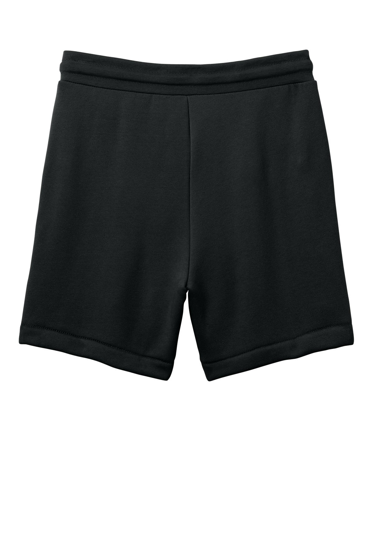 Rear View of Black BELLA+CANVAS Unisex Sponge Fleece Sweatshort BC3724
