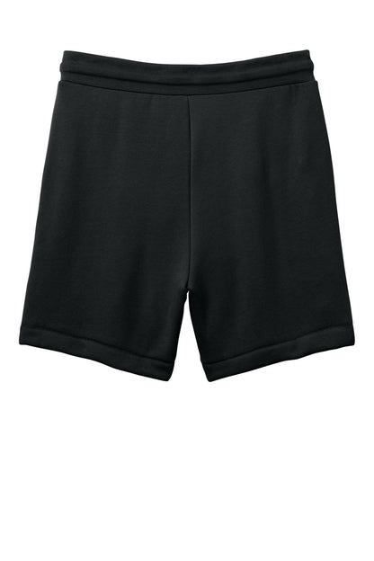 Rear View of Black BELLA+CANVAS Unisex Sponge Fleece Sweatshort BC3724