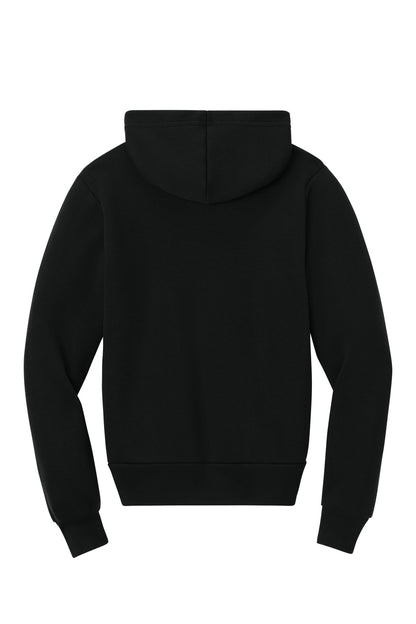Rear View of Black BELLA+CANVAS Youth Sponge Fleece Pullover Hoodie BC3719Y