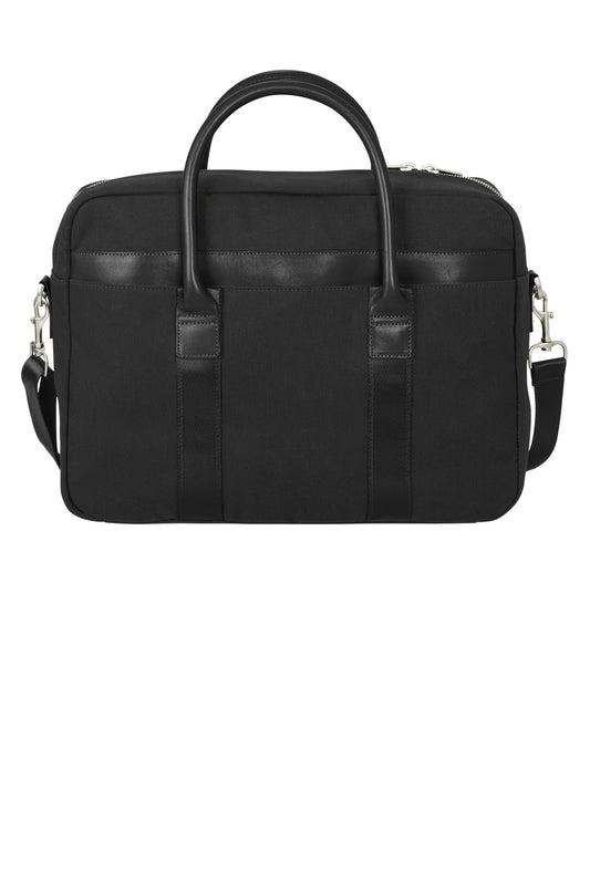 Rear View of Black Brooks Brothers Wells Briefcase BB18830