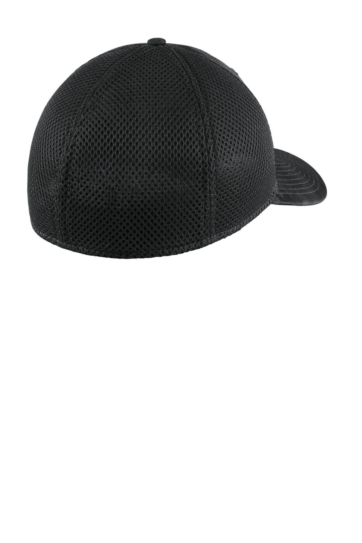 Rear View of Black Camo New Era Tonal Camo Stretch Tech Mesh Cap NE1091