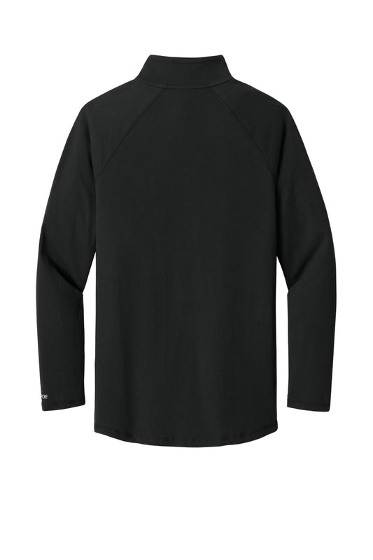 Rear View of Black Carhartt Force 1/4-Zip Long Sleeve T-Shirt CT106660