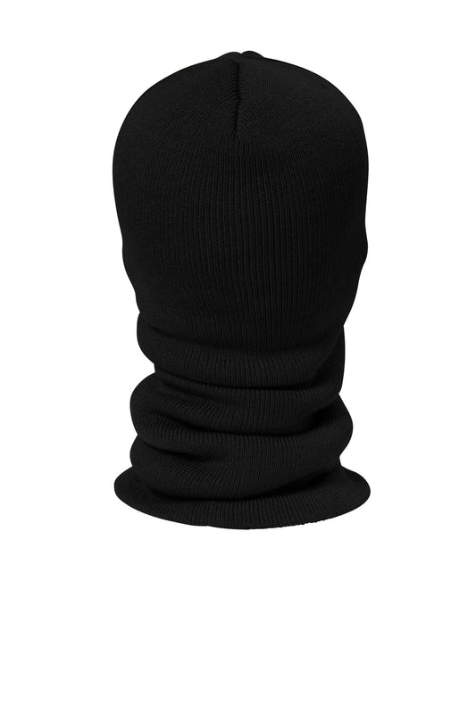 Rear View of Black Carhartt Knit Insulated Face Mask CT104485