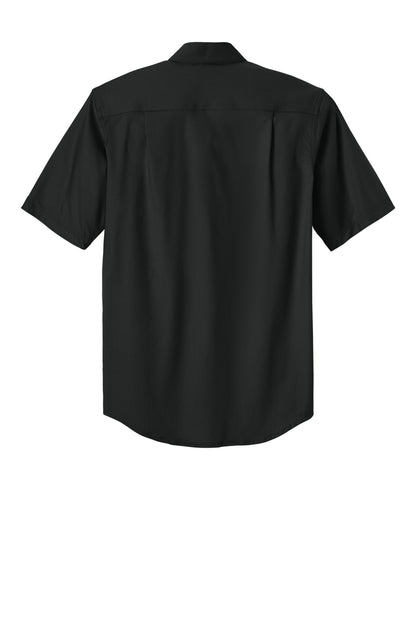 Rear View of Black Carhartt Rugged Professional Series Short Sleeve Shirt CT106688