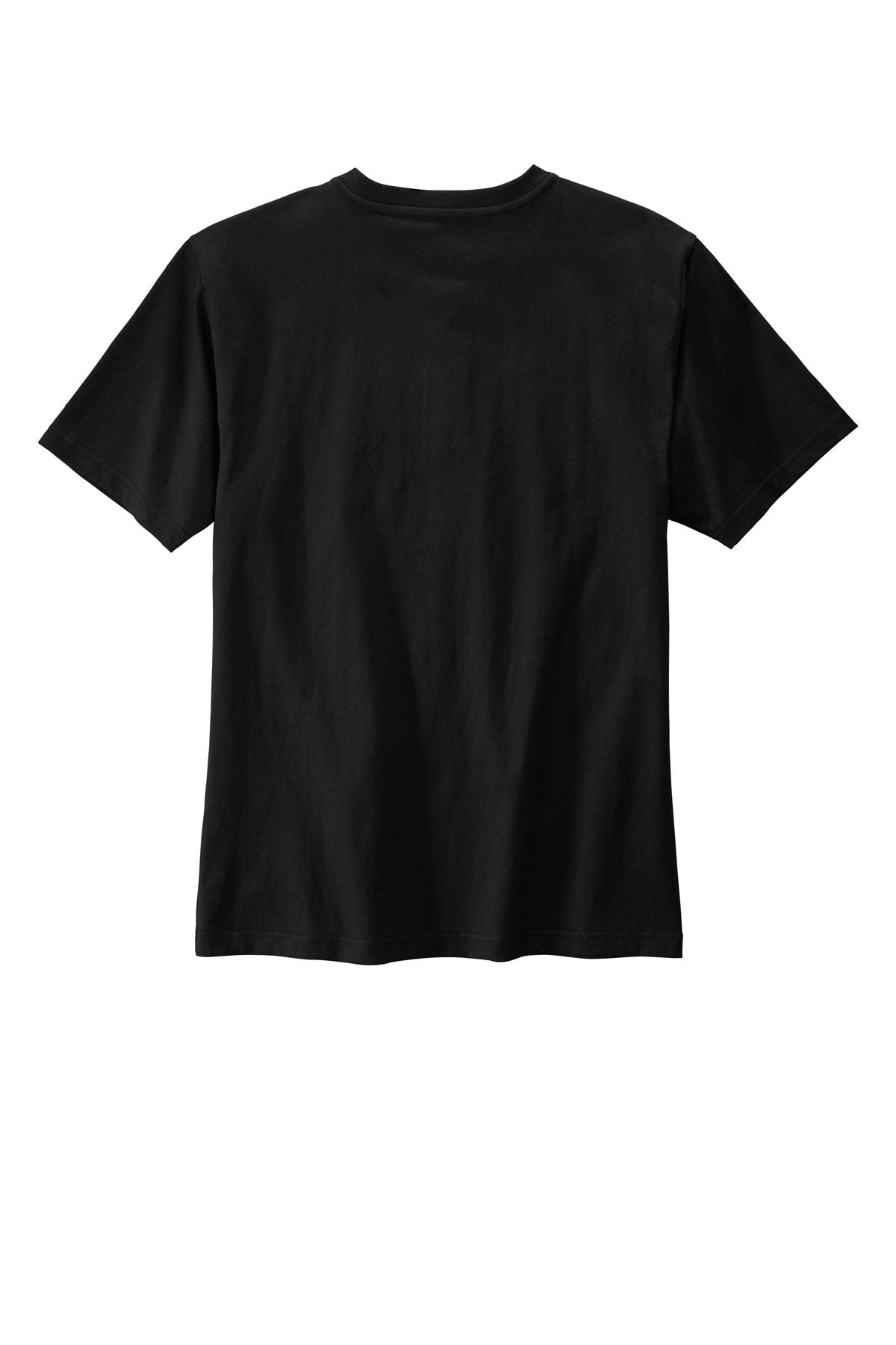 Rear View of Black Carhartt Short Sleeve Henley T-Shirt CTK84