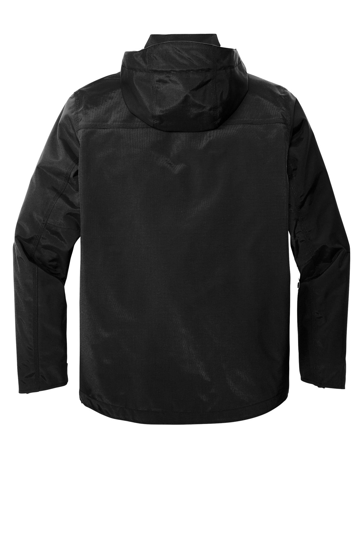 Rear View of Black Carhartt Storm Defender Shoreline Jacket CT104670