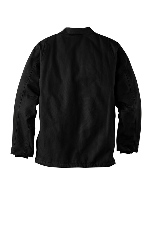 Rear View of Black Carhartt Tall Sherpa-Lined Coat CTT104293