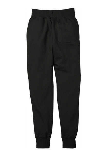 Rear View of Black Champion Reverse Weave Jogger RW25