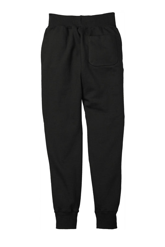 Rear View of Black Champion Reverse Weave Jogger RW25