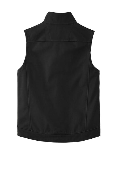 Rear View of Black CornerStone Duck Bonded Soft Shell Vest CSV60