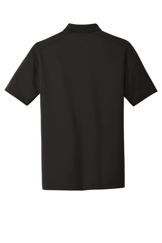 Rear View of Black CornerStone Select Lightweight Snag-Proof Polo. CS418