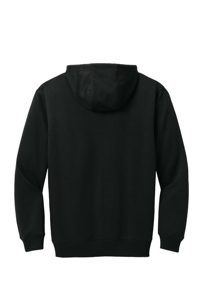 Rear View of Black CornerStone Tough Fleece Pullover Hoodie CSF630
