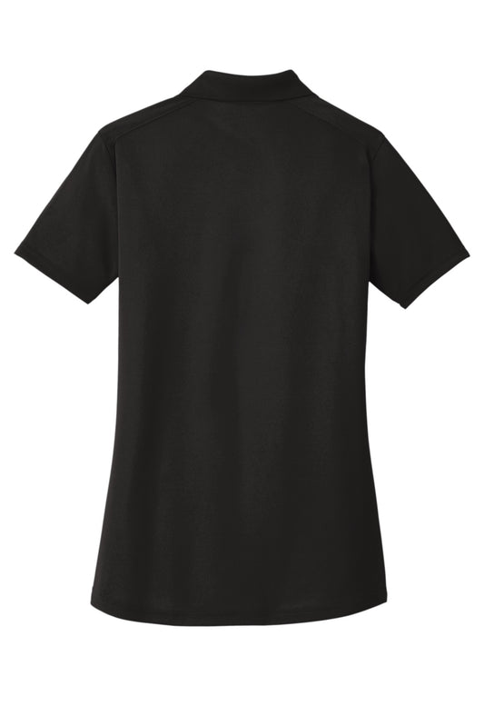 Rear View of Black CornerStone Women's Select Lightweight Snag-Proof Polo. CS419