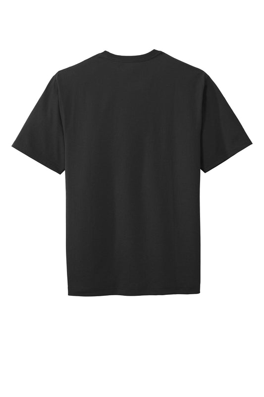 Rear View of Black CornerStone Workwear Pocket Tee CS430