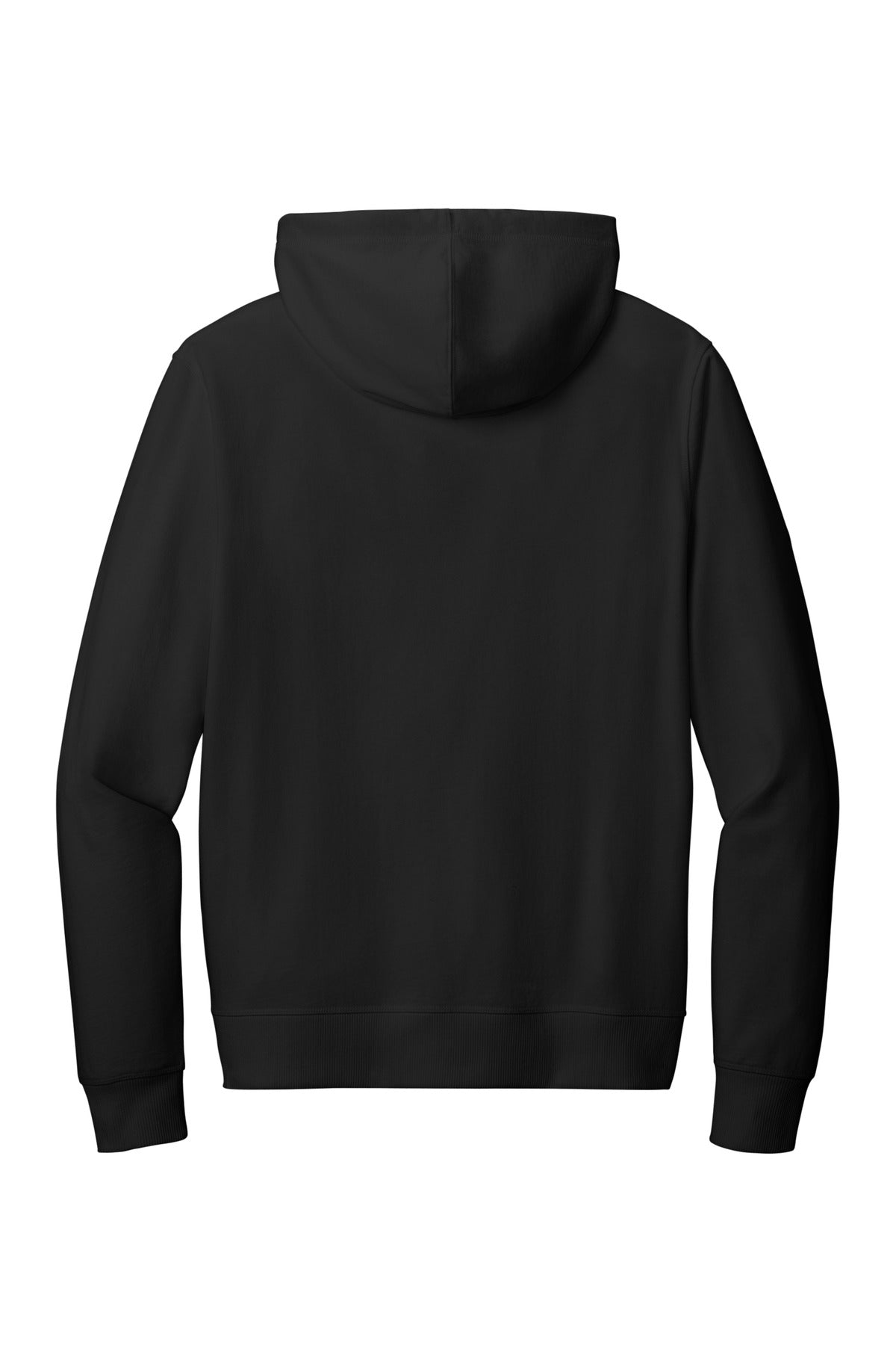 Rear View of Black District Re-Fleece Full-Zip Hoodie DT8102