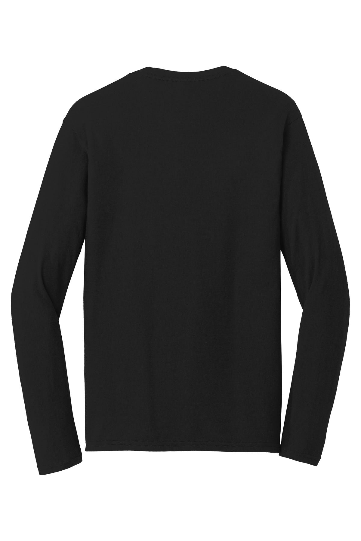 Rear View of Black District Very Important Tee Long Sleeve. DT6200