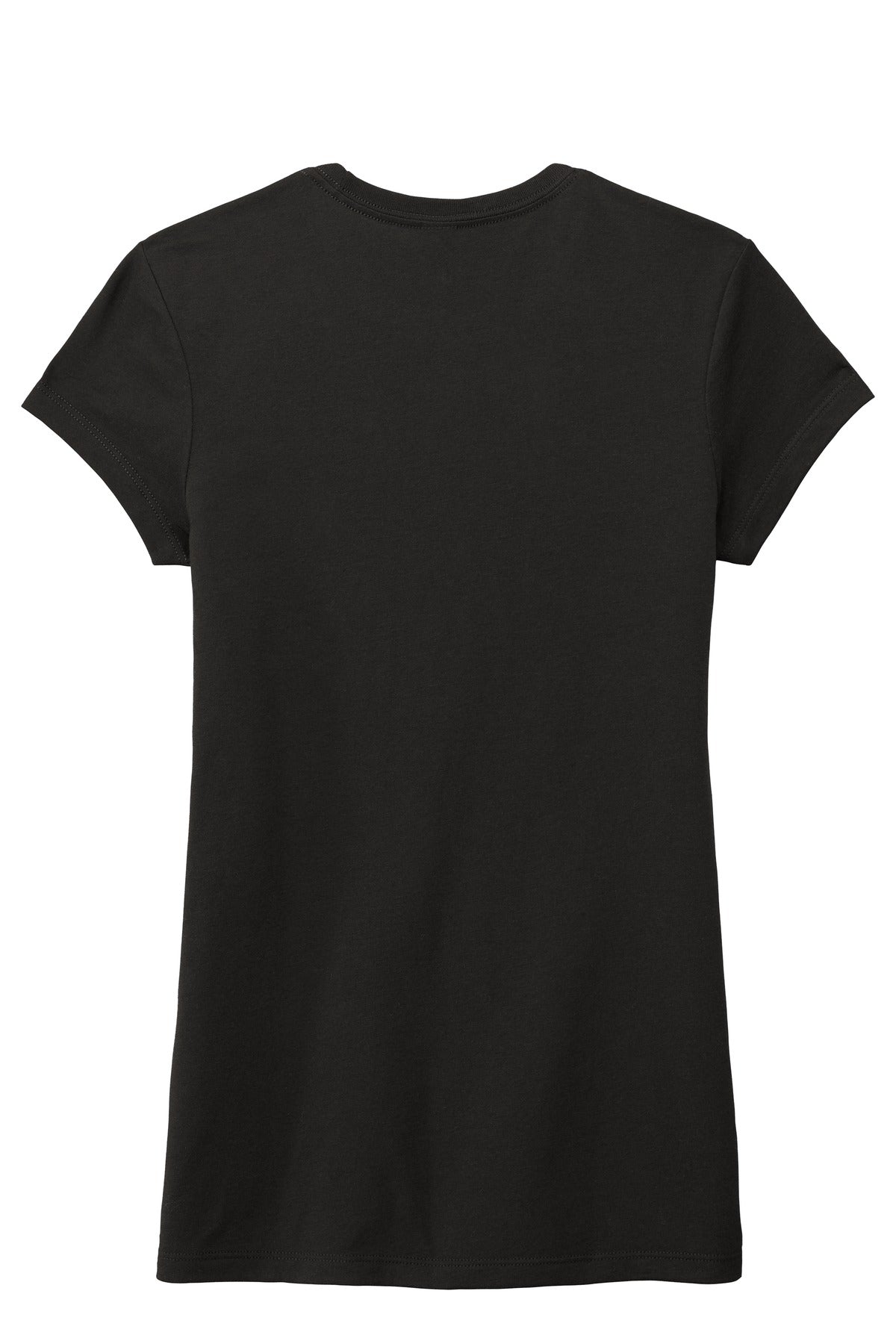 Rear View of Black District Women's Fitted Perfect Tri Tee. DT155