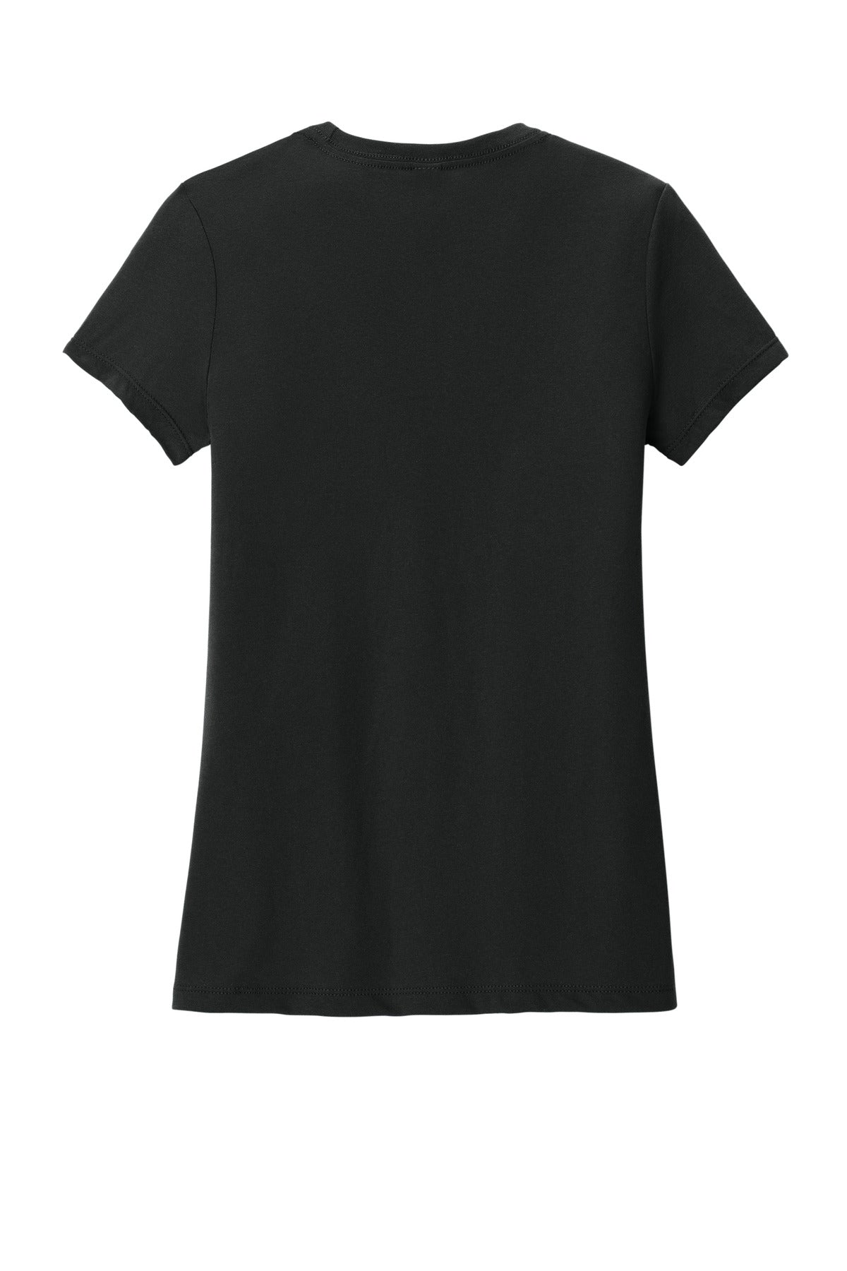 Rear View of Black District Women's Perfect Blend CVC Tee. DM108L